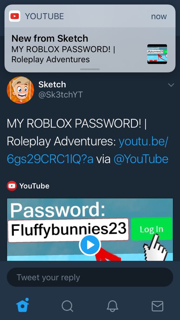 Sketch On Twitter My Roblox Password Roleplay Adventures Https T Co Tyoyfmzyjl Via Youtube