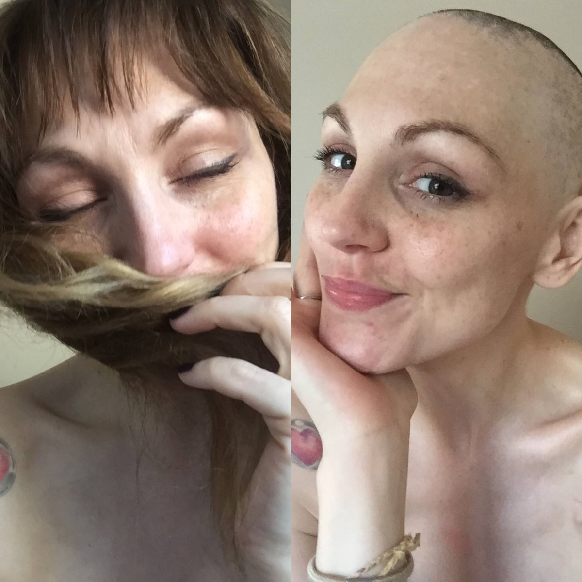 EbbaFlow's tweet image. So much has happened since my cancer diagnosis. I lost all of my hair, and as hard as that was at first I&apos;ve grown to like my bald head!