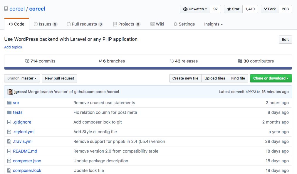 junior_grossi's tweet photo. Corcel v2 released today! Totally rewritten, tested and very, very easy to use ;-) https://t.co/R1Cra8p84z #php #corcelphp #corcel #laravel https://t.co/FKv4mGzNIs