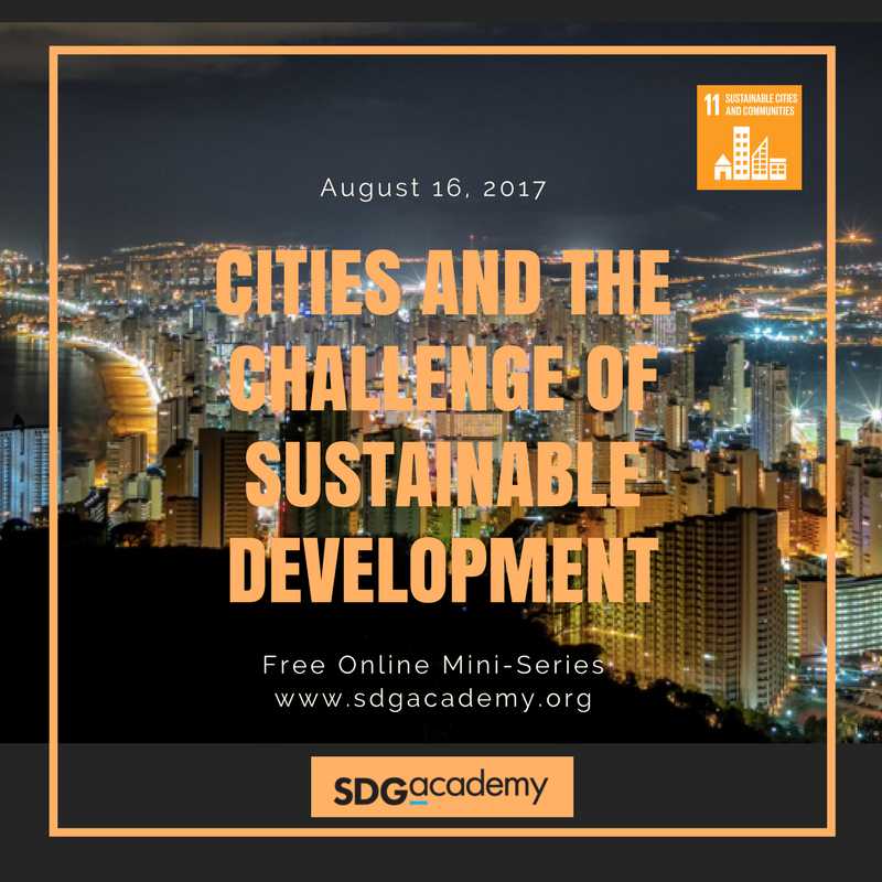 SDG_Academy's tweet photo. Missed the #CitiesMOOC but still want to know about the #UrbanSDG? Enroll for @SDG_Academy’s new #CitiesMiniSeries! https://t.co/Dc2oyWsieX https://t.co/oVvI5deOgm