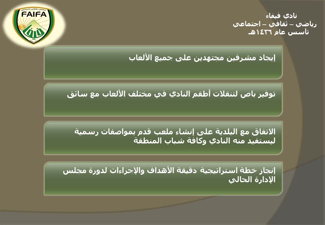 إنجازات نادي فيفاء لعام 1437