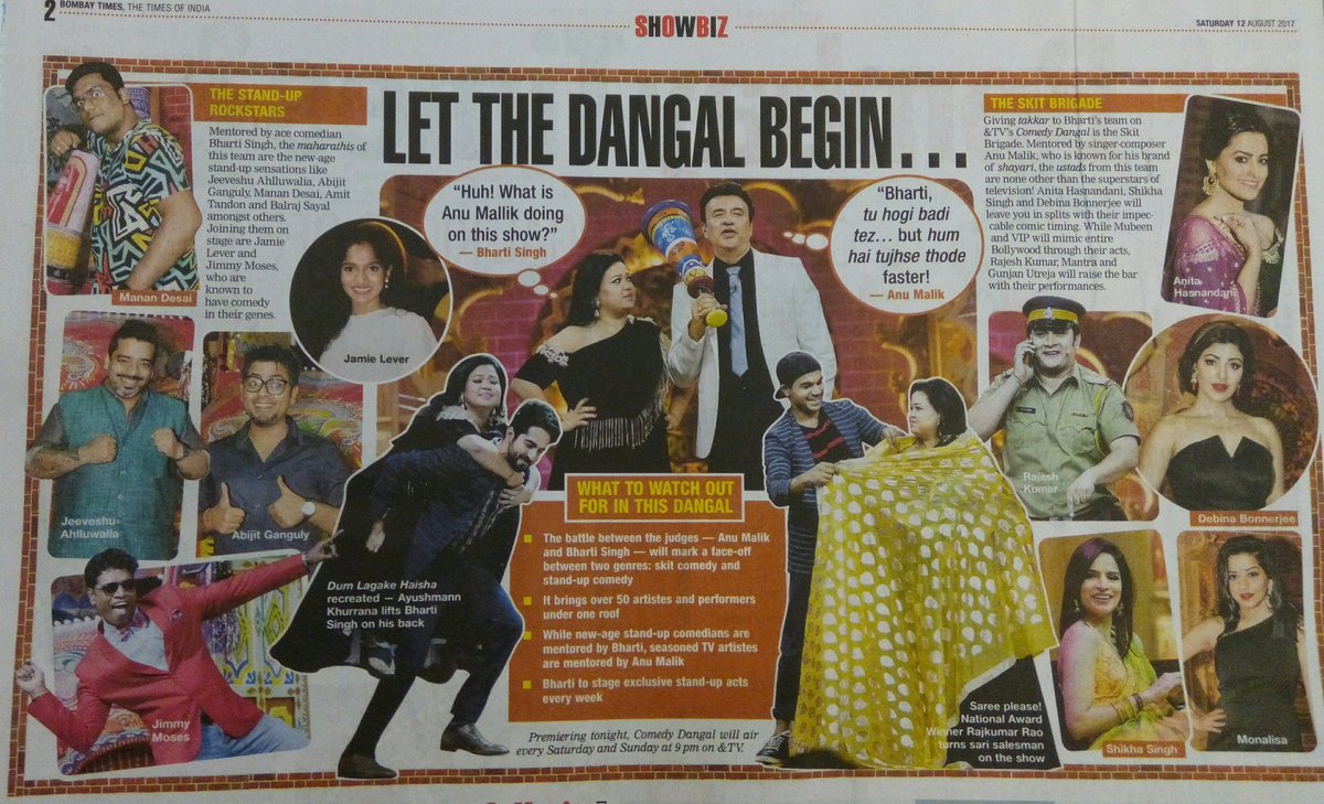 JimmyMosesj's tweet photo. #ComedyDangal Begins Today at 9pm on #Andtv Enjoy https://t.co/2BbIqvzwLQ
