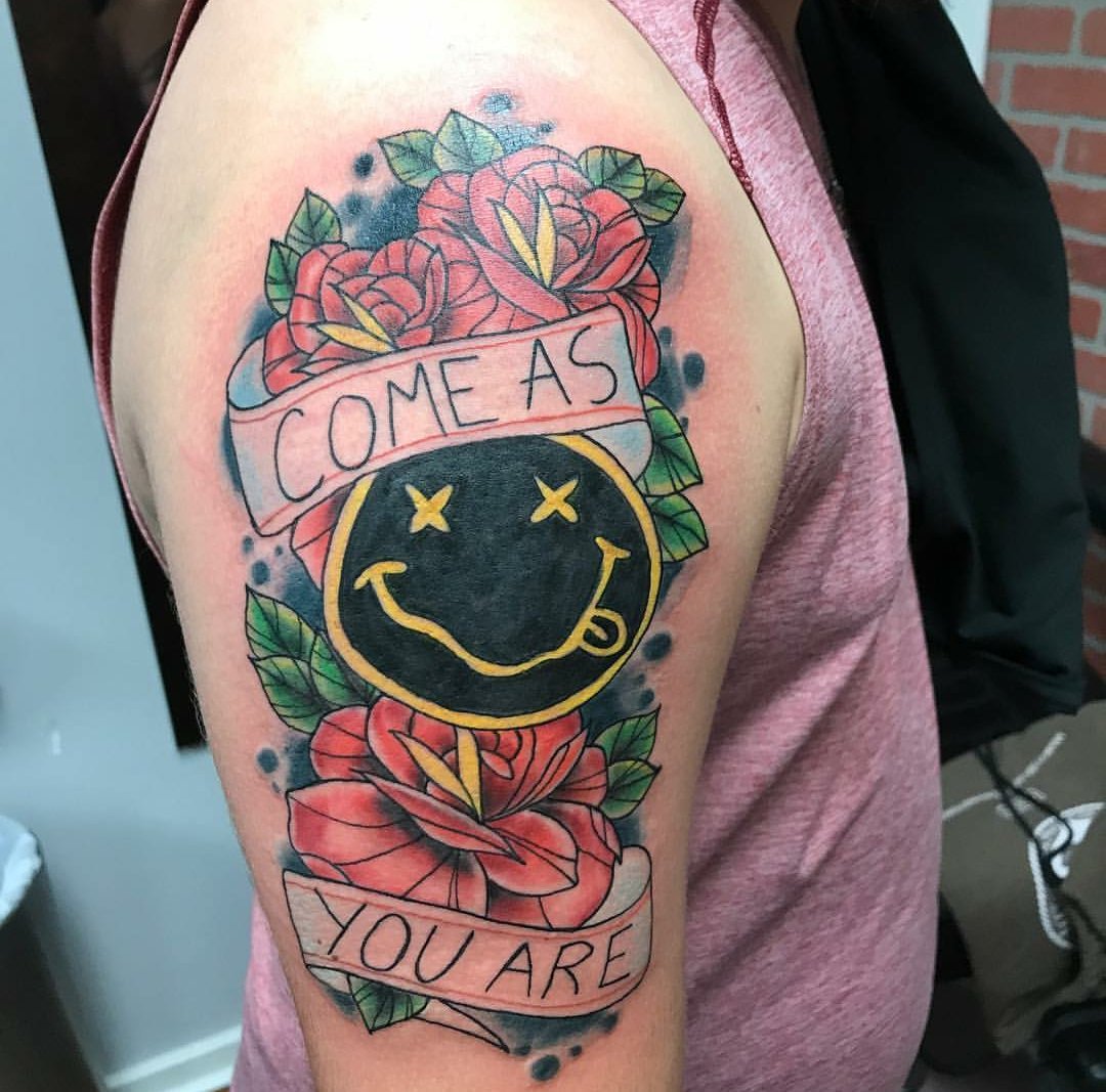 Electric Ink On Twitter Sweet Nirvana Tattoo By Houston Baker