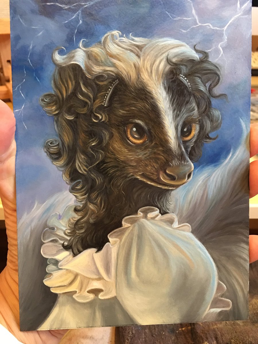 Christina Hess Meet Mary Smelly Wip Skunk Animalsfromhistory 18calendar Christinahessillustration Maryshelley