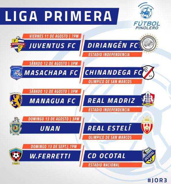 futbolpinolero's tweet photo. #JOR3 | Se viene la tercera jornada en la Liga Primera y estos son los encuentros ⚽
Cortesia:
@AjuA_nic 🌯🌮🍱
Alados RIBS and WINGS 🍗🍻 https://t.co/A37tQkyVmo