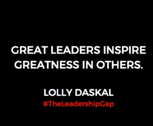LollyDaskal's tweet photo. Great leaders inspire greatness in others. ~@LollyDaskal https://t.co/pVKqaHQnwF #TheLeadershipGap https://t.co/BpTTbh1U0c