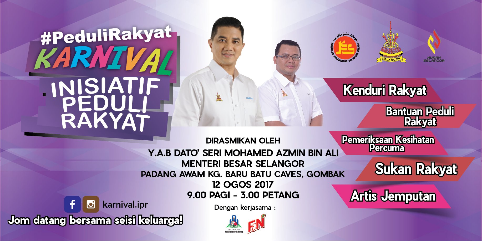 Amirudin Shari On Twitter Karnival Inisiatif Peduli Rakyat Anjuran Kerajaan Negeri Selangor Kumpulan Perangsang Dan Hijrah Selangor Di Padang Awam Batu Caves Https T Co Qw9vekvqii Twitter