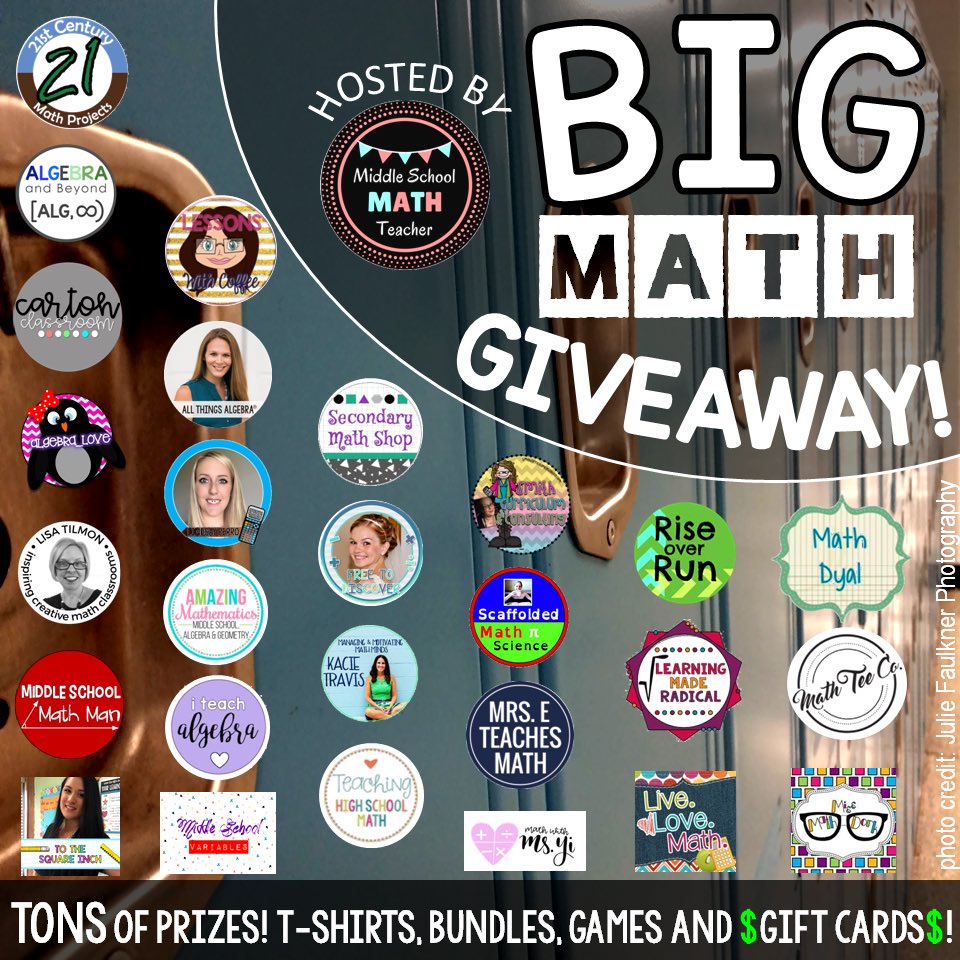 MathTeeCo's tweet image. Head over to my Instagram page to find out how to enter this BIG giveaway! Prizes galore! @mathteeco on insta as well! 🤓 #contest #giveaway
