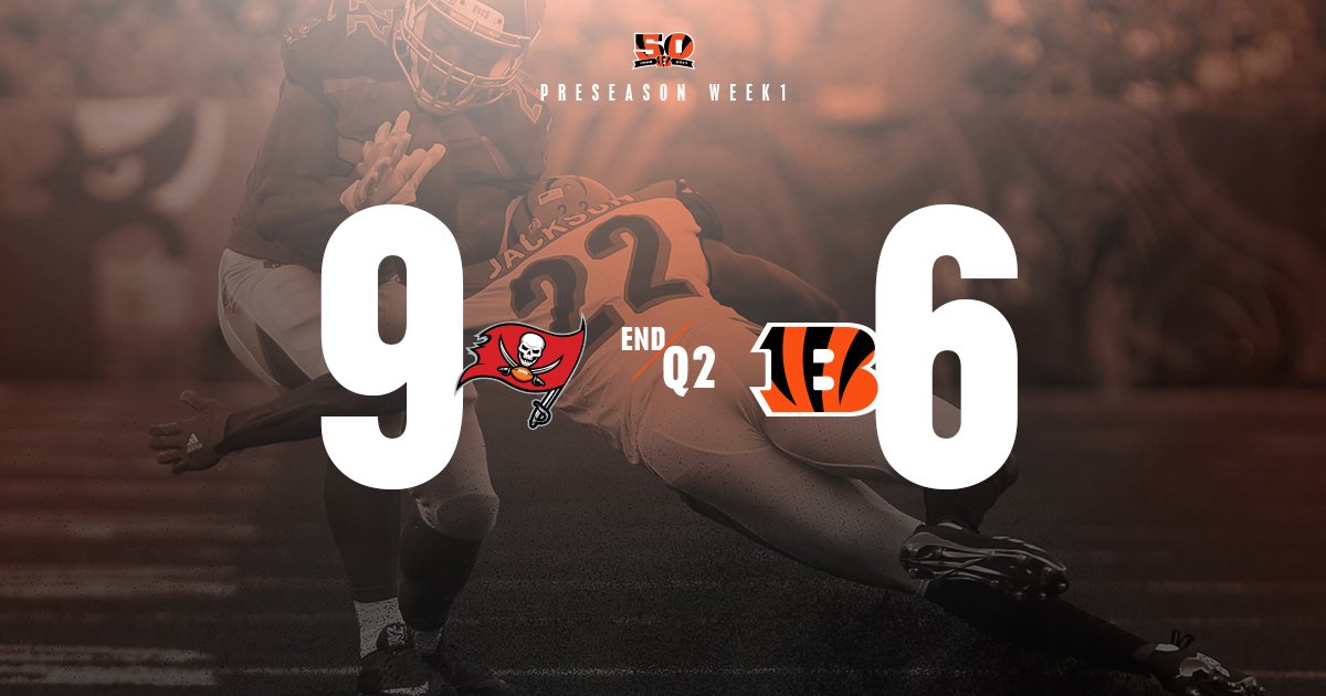 AT THE HALF #TBvsCIN https://t.co/y8pEITOhb5