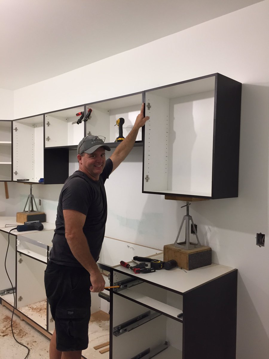 Redcliff_BP's tweet photo. Doug from #KitchenGallery #MedHat is installing cabinets today! #Coopspaces @CoopCRS @SthCntryCoop #kitchenrenovation https://t.co/XIYZqfBnpl