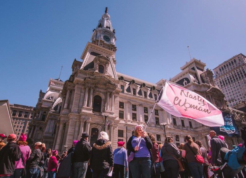 TuesdaysToomey's tweet photo. Join #PhillyUP for #Run4AllWomen cheer squad at City Hall Sat, 8/12 @ 3pm. Look for Nasty Woman flag! #IStandWithPP https://t.co/zEQ6c7SEoJ https://t.co/CRwDFlYdTK