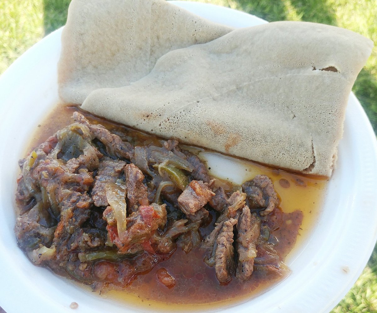 Argenplath's tweet photo. So far this beef stew from Saviours Cafe and Bistro is my favorite dish! The mango-pineapple gelato also hit the spot! #culinarycookout https://t.co/WkIJO3zKqp