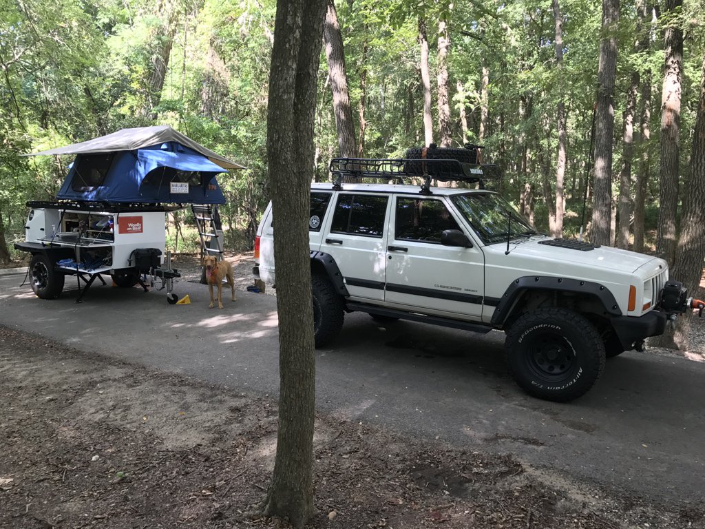 WhileInTheWild's tweet photo. Camp for the weekend at Palmetto State Park in the @taxaoutdoors Woolly Bear https://t.co/6j3xmuZ4BO