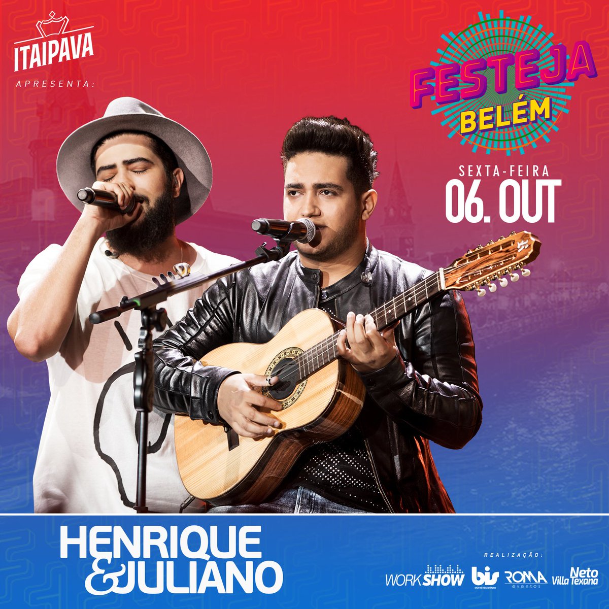 FestejaDigital's tweet photo. A dupla que arrasta multidões é atração confirmada no Festeja Belém! Participe do evento oficial clicando no link: https://t.co/iau1Cq36km https://t.co/02YVcTD6hG