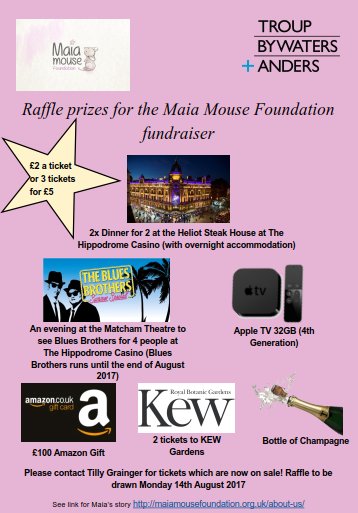 TroupBywaters's tweet photo. @softcat thanks for your generous donation, 32GB apple tv worth £140 for our raffle in support of #MaiaMouseFoundation tickets still on sale https://t.co/NYvYOyRx9P