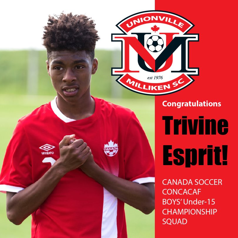u_msc's tweet image. Congrats to @u_msc's Trivine Esprit who was named to the Canada Soccer CONCACAF Boys’ Under-15 Championship Squad! #strikerproud 🇨🇦⚽️🇨🇦