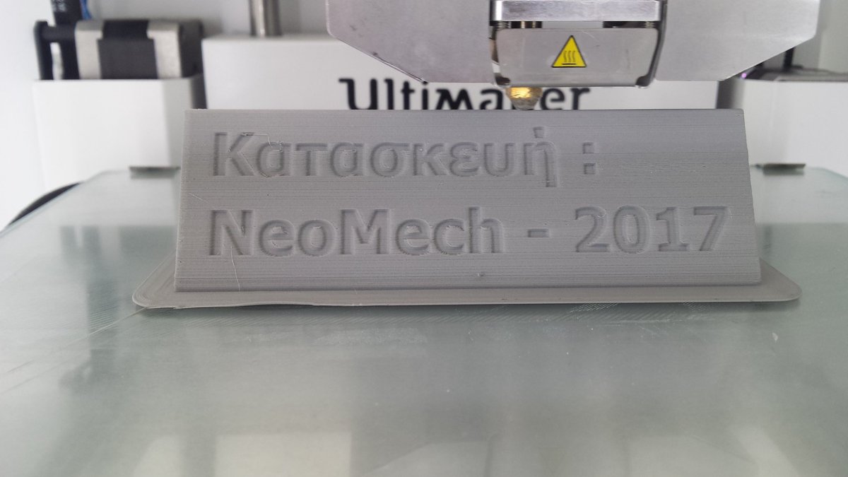 NeoMech_GR's tweet photo. @Ultimaker About 1000hrs of RELIABLE, 3D printing on our UM2+ &amp; UM3 in every available nozzle diameter to build the parts of the #PROPYLON https://t.co/6DYw7MowET