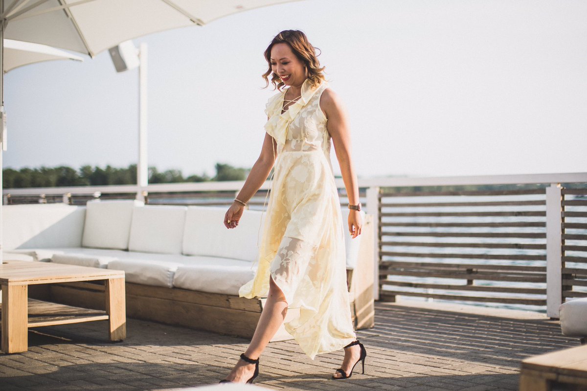 RachelSin's tweet photo. Yellow because you're happy we get to do what we love everyday. Happy long weekend! #RachelSin in Midnight Dress https://t.co/rtZTqHtjav https://t.co/Lj3bW44hZ0