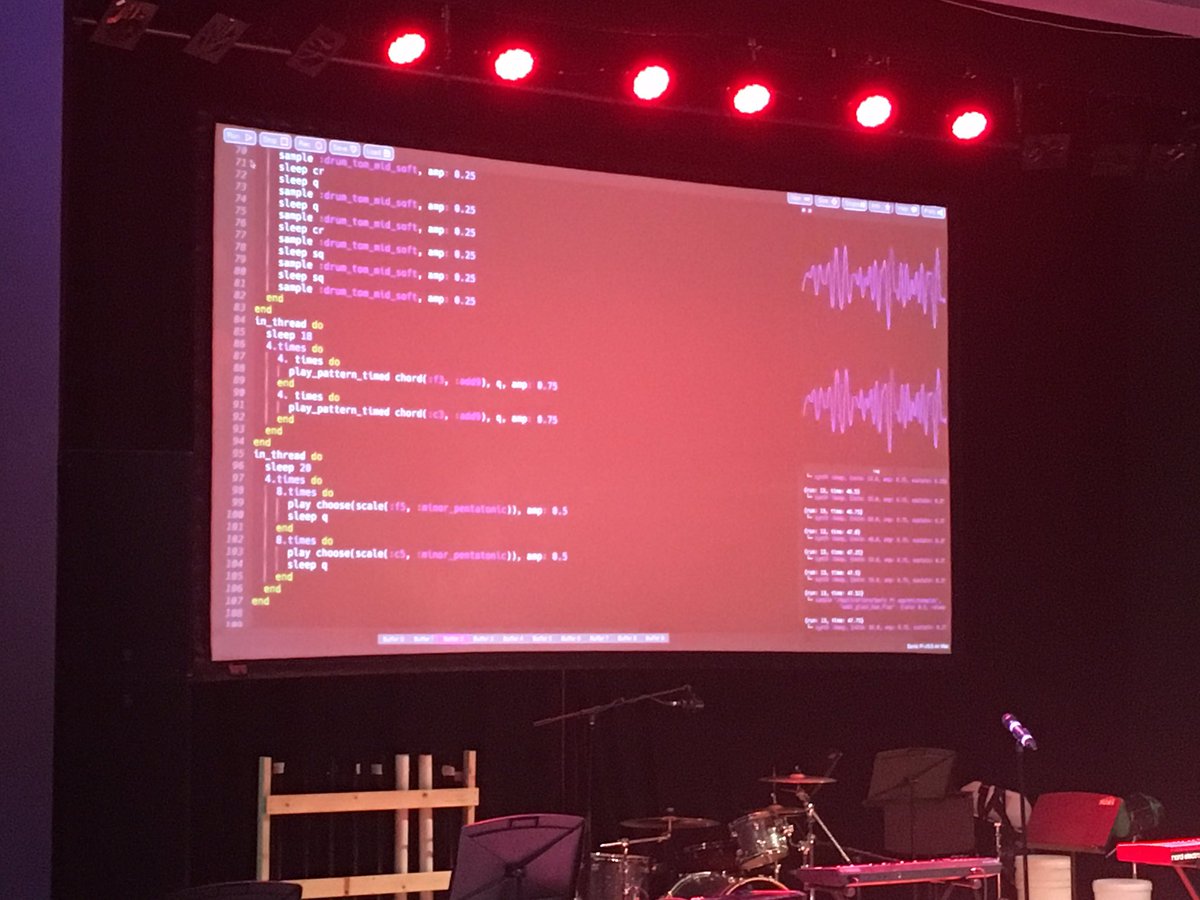 NYMusicCamp's tweet image. Sonic Pi compositions! #sonicpi #musiccoding #wow #T1