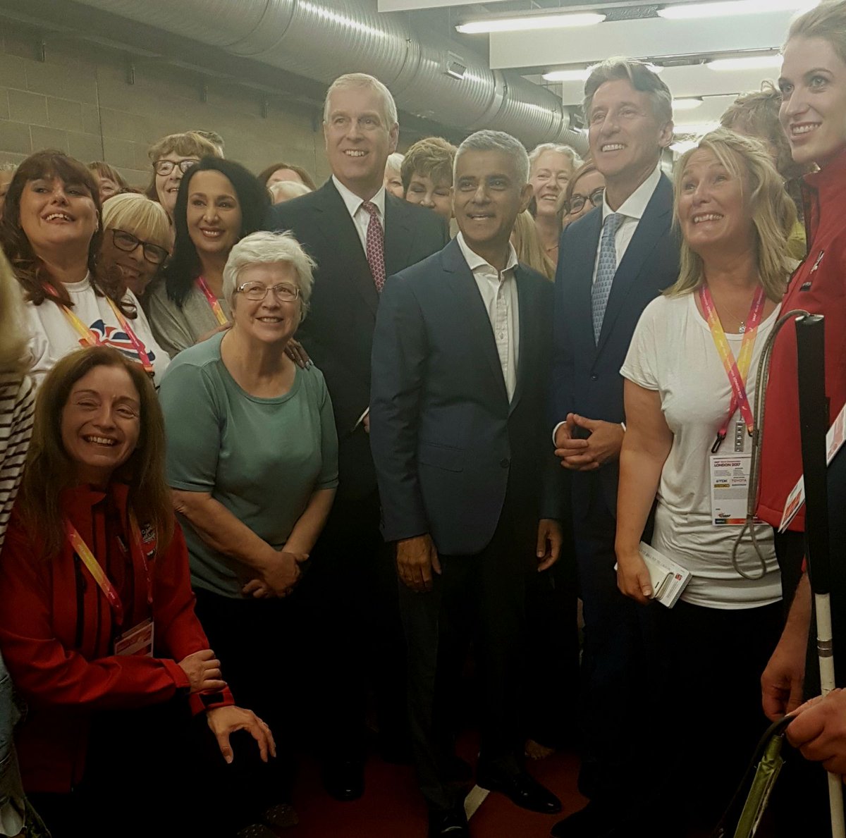 The Duke of York also met the <a href="/GamesMakerChoir/">GamesMakerChoir</a> at the @IAAFWorldChamps event.