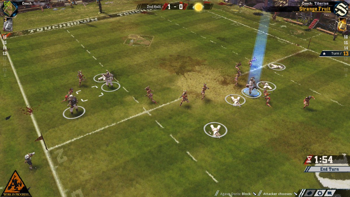 My standard formation being put to use by the new Kislev team in my first Legendary Beta match #bloodbowl