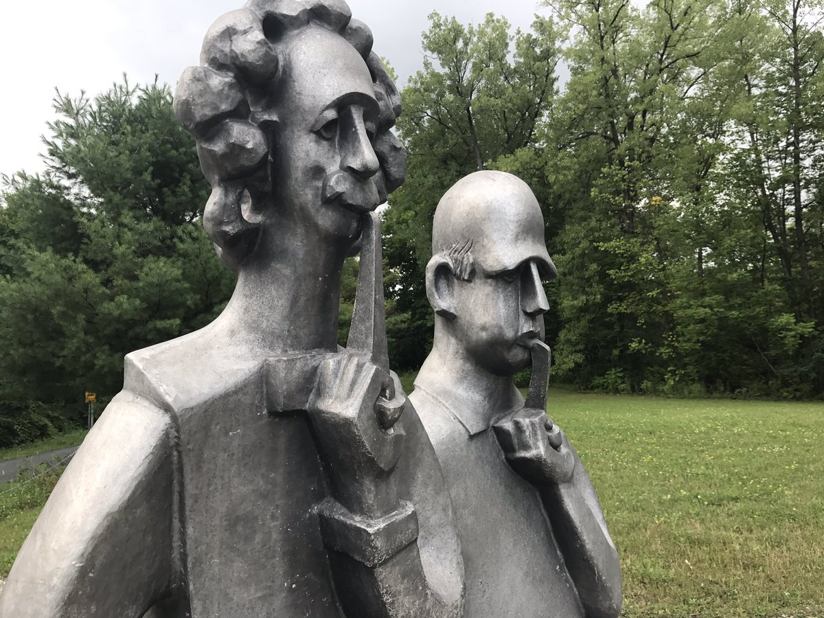 Einstein and Bohr at <a href="/TurnParkArt/">TurnParkArtSpace</a> ... Do you suppose they're debating entanglement?