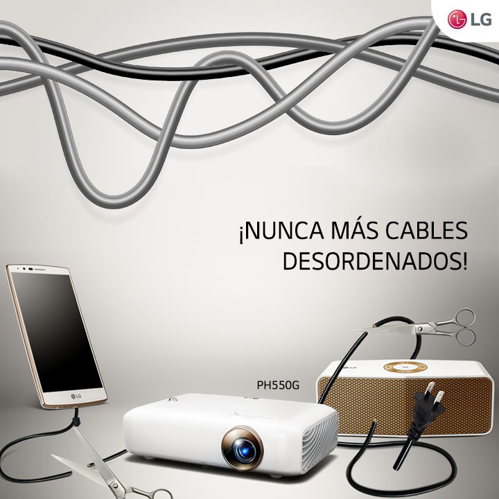 LGCentroAmerica's tweet photo. Sólo mirroring del teléfono inalámbrico, sonido bluetooth y batería portátil. #PH550 https://t.co/saA9JLwSdk https://t.co/UxBqdsZqga