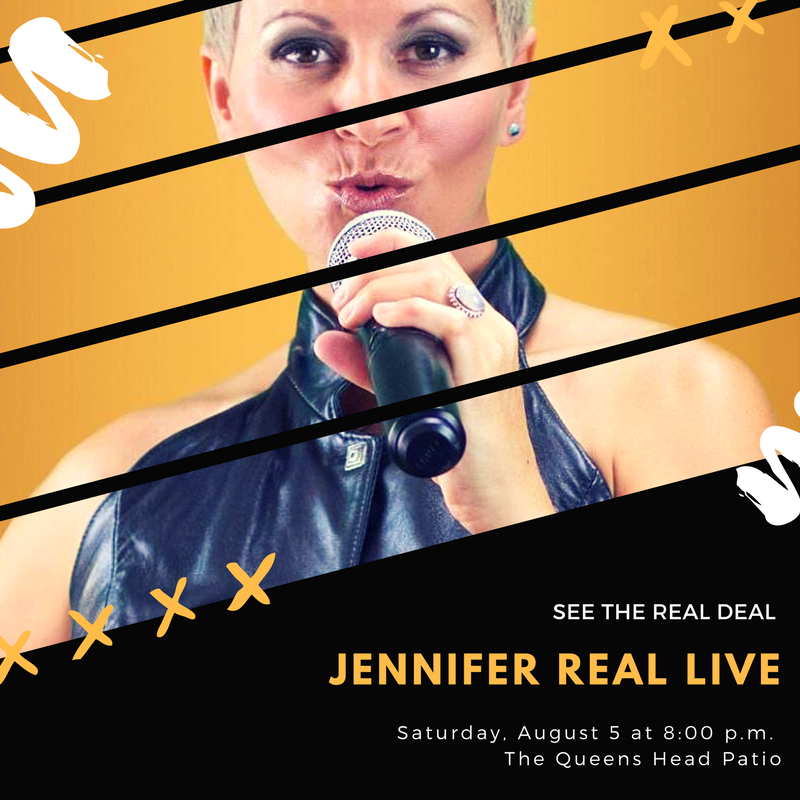 QH_stpete's tweet photo. The Real Experience returns to The Queens Head patio 🎶🎤🎶 @Jenniferreal77 hits the stage this Saturday at 8pm! #livemusic #dtsp https://t.co/9J6SVB1hZQ