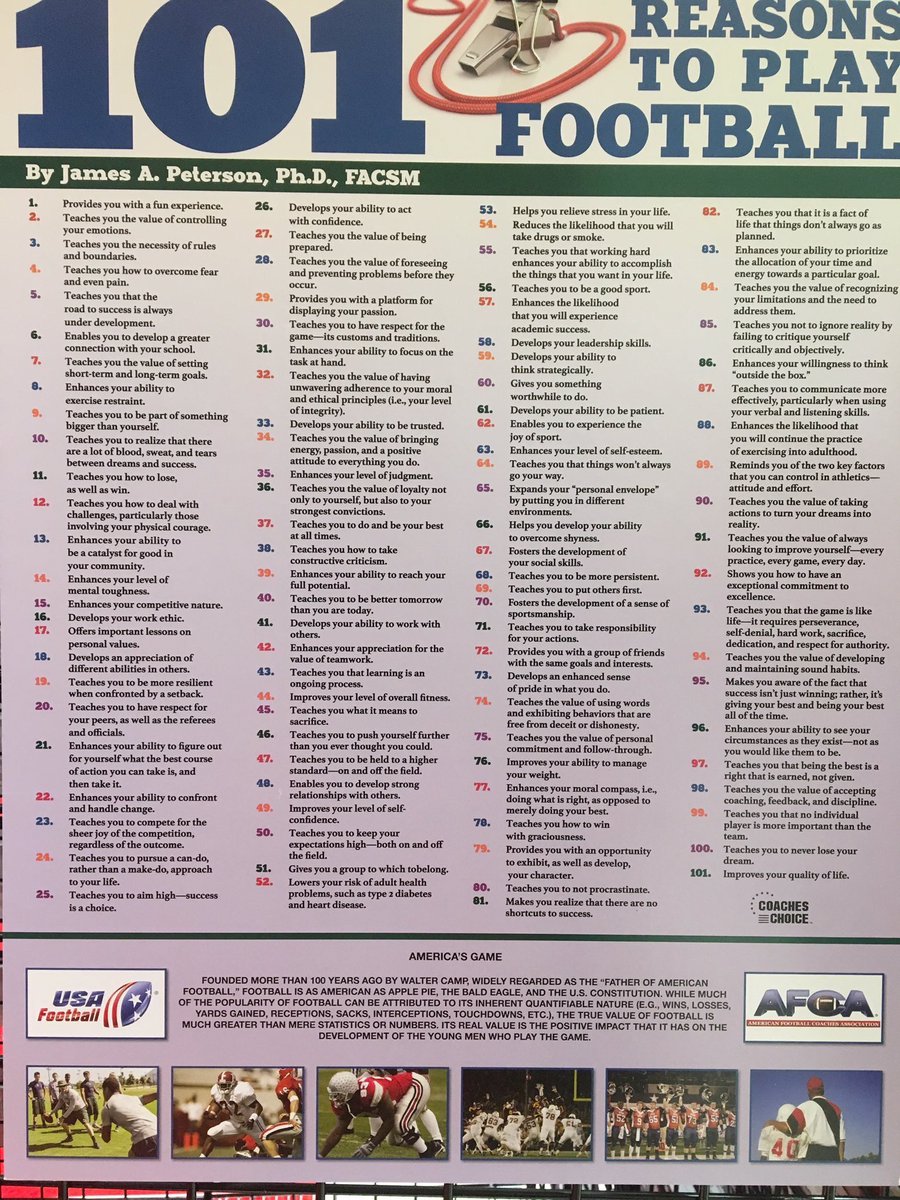 R_M_Football's tweet photo. 101 Reasons to Play Football... https://t.co/dPdD0BTBSN