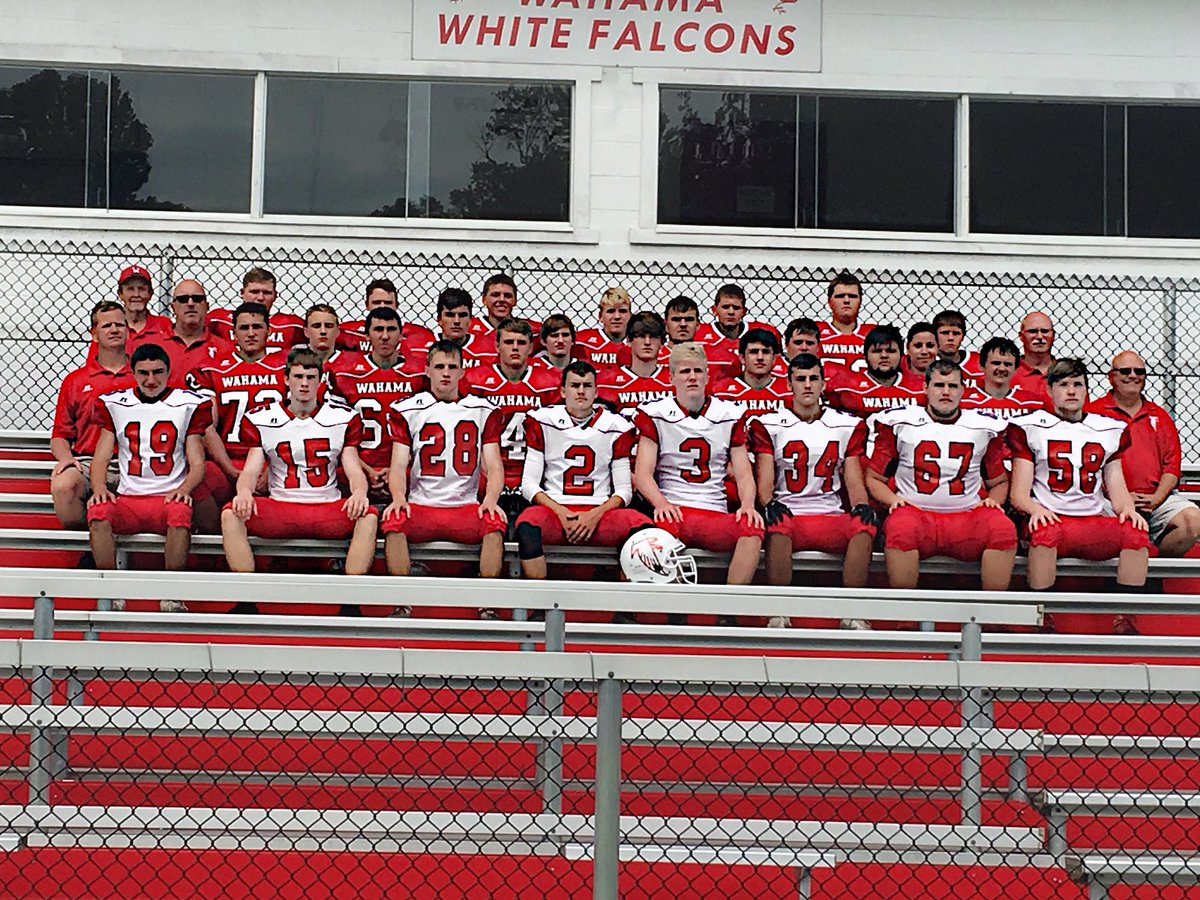 WahamaFootball's tweet photo. Your 2017 Wahama White Falcon Football Team. https://t.co/wKS4PQided