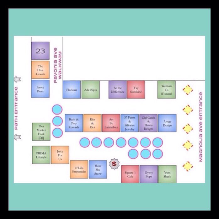 marketplaceJC's tweet photo. Our layout is officially up! Come hungry and ready to shop while listening to @fleamarketfunk 🎵

#jerseycity #journalsquare #hoboken https://t.co/6XZKhyMJXC