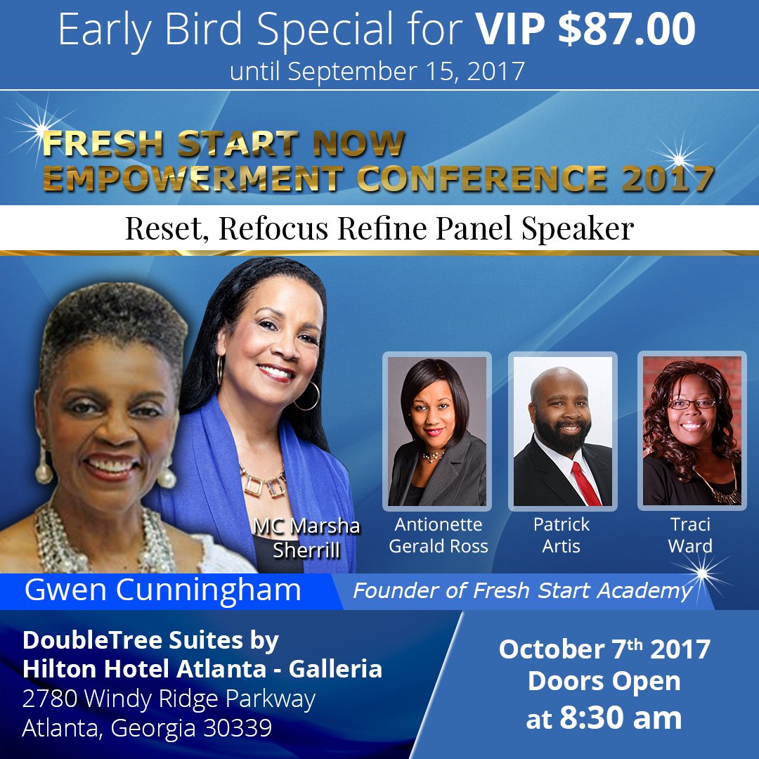 FreshStartForU's tweet photo. Fresh Start Now Conference October 7th,  2017 Atlanta, Georgia. 
#FreshStartForU: https://t.co/tR0wZLqI4Y