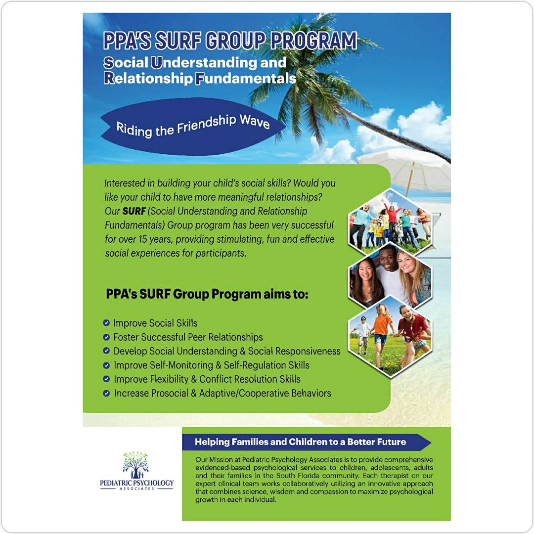 PediatricPsych's tweet photo. PPA's social skills groups are back this fall! #SURFgroups #socialskills #PPA #comingthisfall https://t.co/V3m6gBXOTW