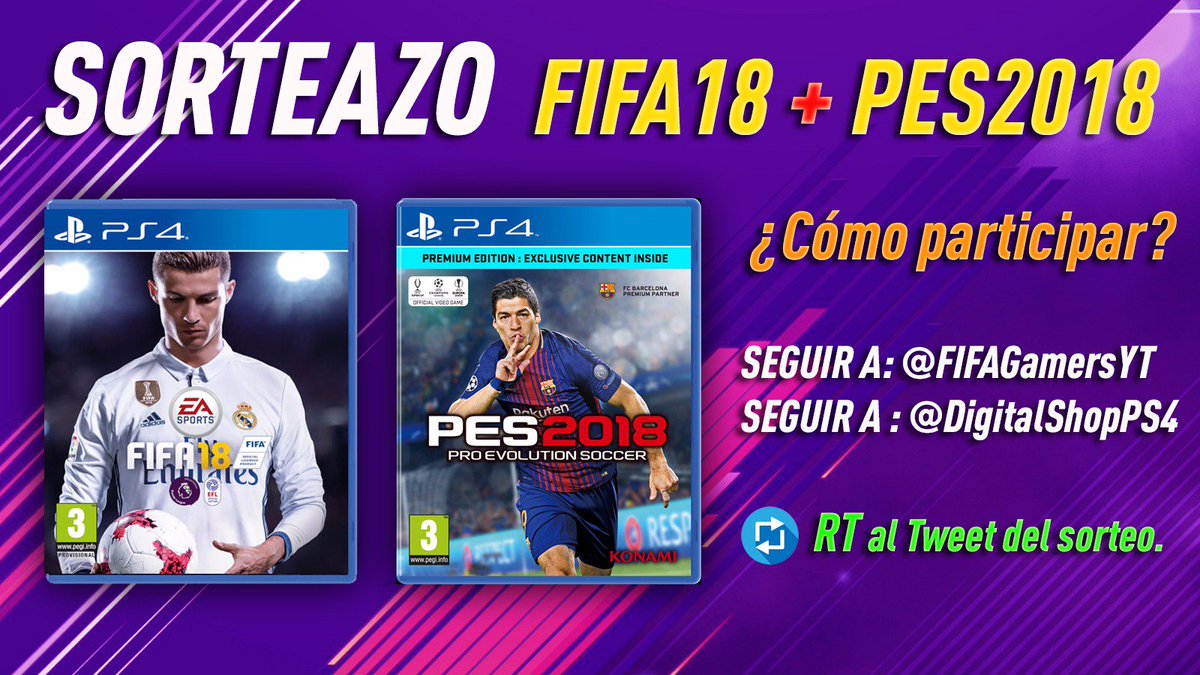 Pumuscor on X: SORTEO DE UN FIFA 18!!! REQUISITOS: SEGUIRME, RT A ESTE  TWEET Y COMENTA CON EL HT #PUMUSFIFA18 FINALIZA EL 21 DE AGOSTO.   / X