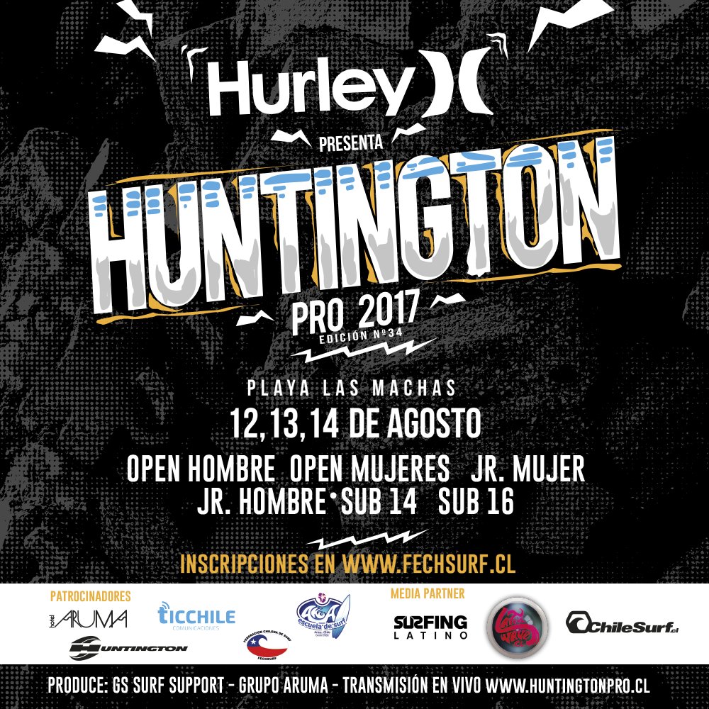 Hurley_Chile's tweet image. ¡ATENCIÓN ARICA! Este 12, 13 y 14 de agosto @Hurley_Chile presenta: #HUNTINTONGPRO2017 by @huntingtonarica info en: fechsurf.cl
