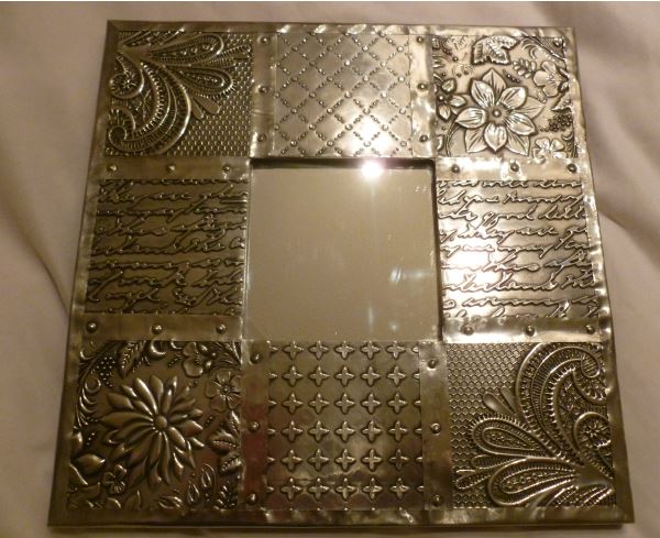 I loved making this embossed pewter mirror so much that I'm making one in copper now..... picture to follow early next week. #PewterConcepts