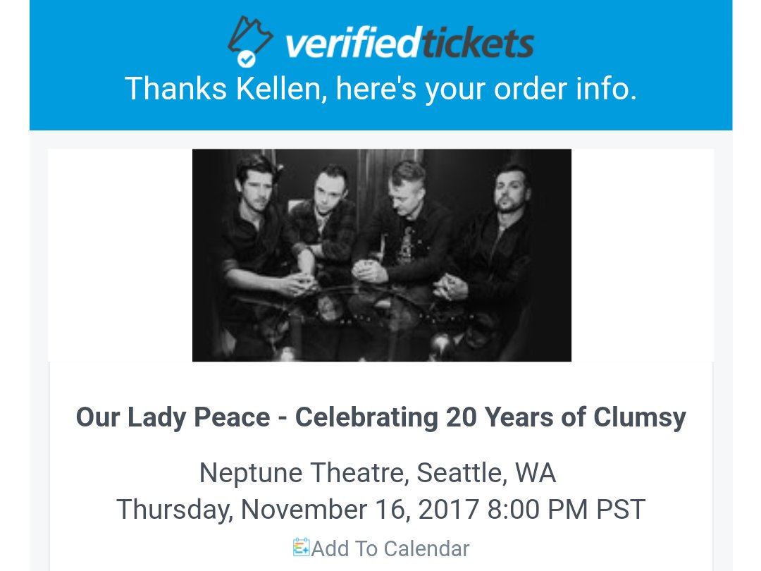 KellenRaeth's tweet photo. No, Thank you @OurLadyPeace - @rainemaida @duncancoutts @SteveMazur @JasonPierceDRUM #olpseattle #ourladypeace https://t.co/iSQMsfuMoE