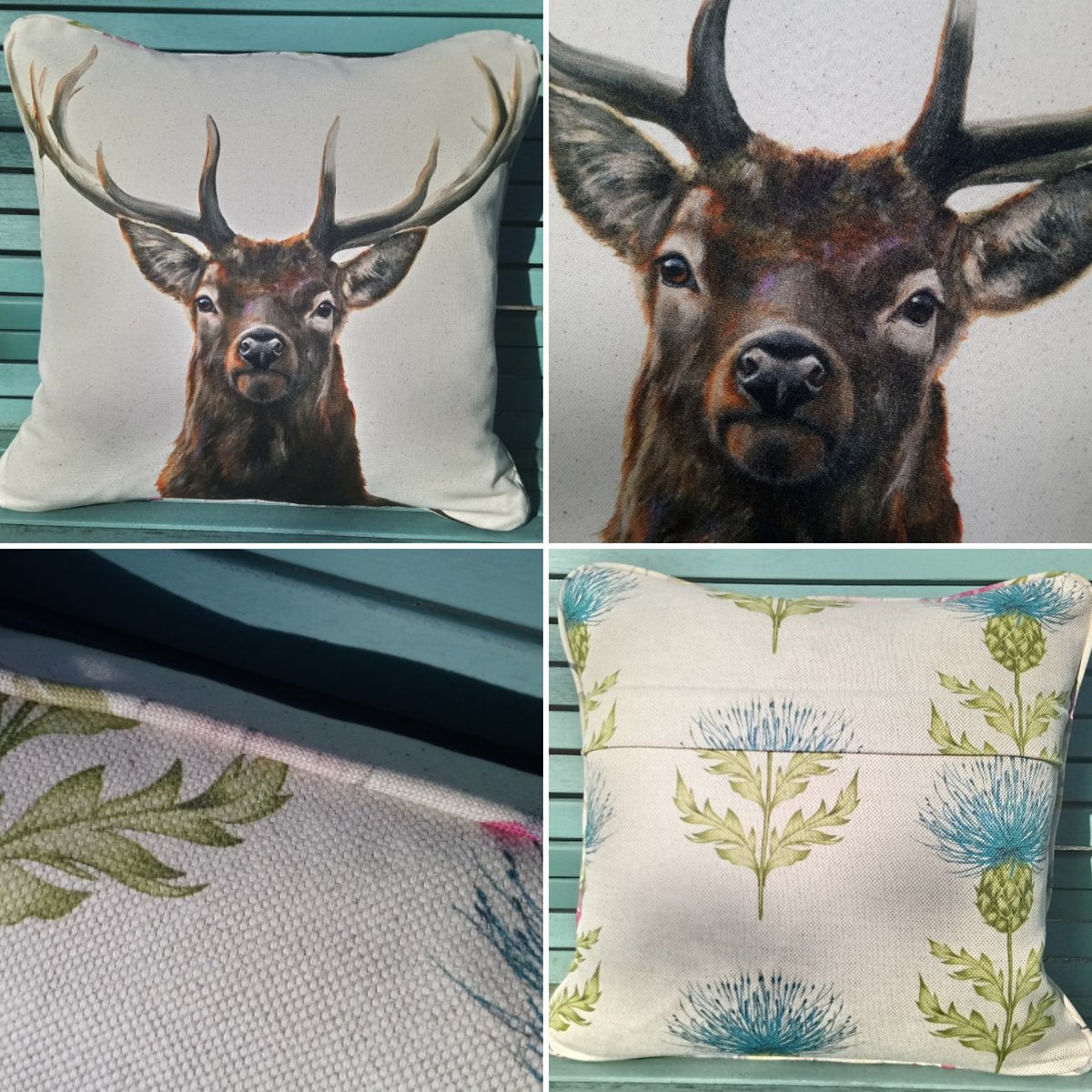 Another stunning piece of art from Wendy Darker, made up into a cushion using Voyage Thistle print on the reverse ☺️ 
<a href="/textileexpress/">Textile Express</a>