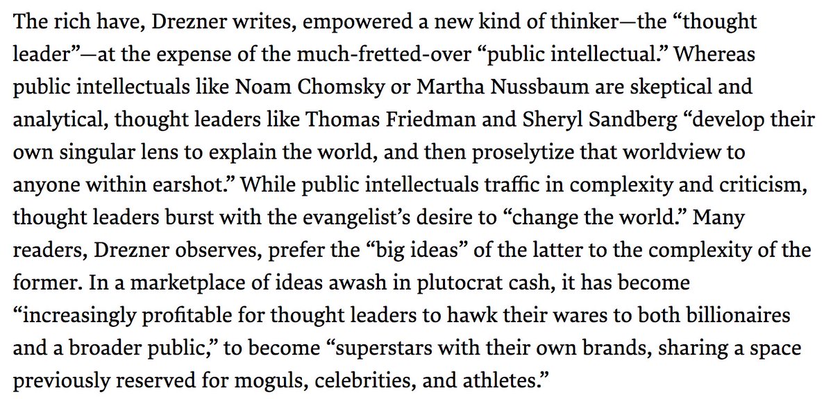 notyourcuevas's tweet photo. the rise of the #ThoughtLeader: how the superrich have funded a new class of intellectual https://t.co/ZSFs6yO96r https://t.co/912e4jCCFn