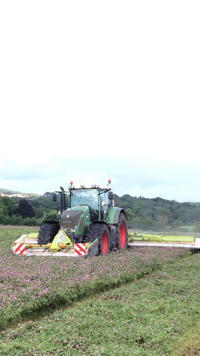 BictonHomeFarm's tweet image. Mowing clover @BictonCollege  today #breakintheweather #teamdairy #grass #farm #silage