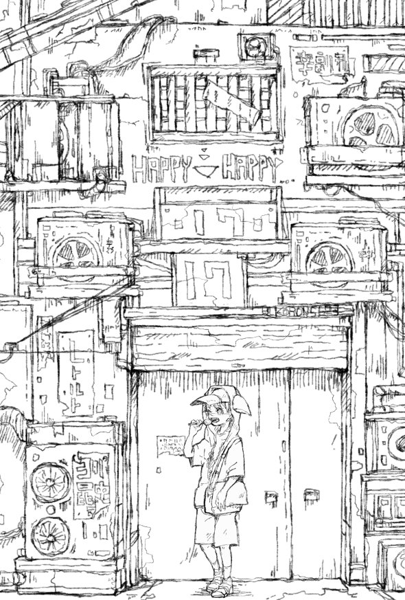 線画 をあげておく 