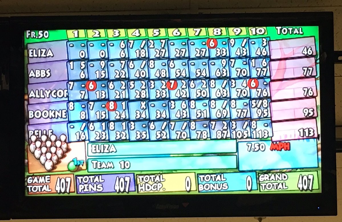 KReilley5's tweet photo. #kbksummerfun bowling selfie! Bingo squares are ALMOST full! https://t.co/b1Kcph1pe2