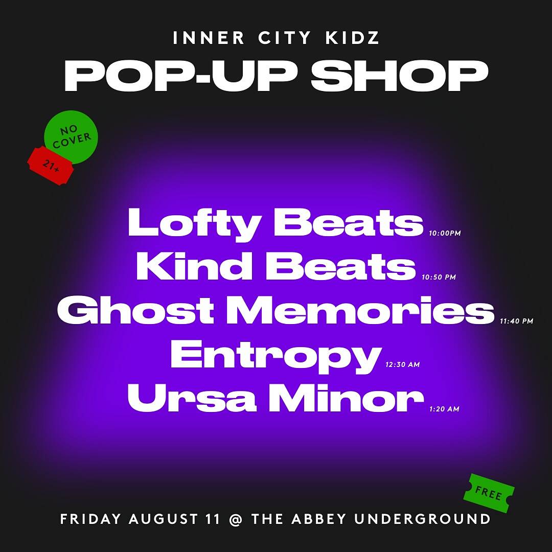 ICKapparel's tweet image. #ICKPopUpShow Friday August 11th @TheAbbeyDenton FREE SHOW 21+ | Vibes: @LoftyBeats @kindbeats87 @ghost_memories_ @EntropyTX @yungursaminor
