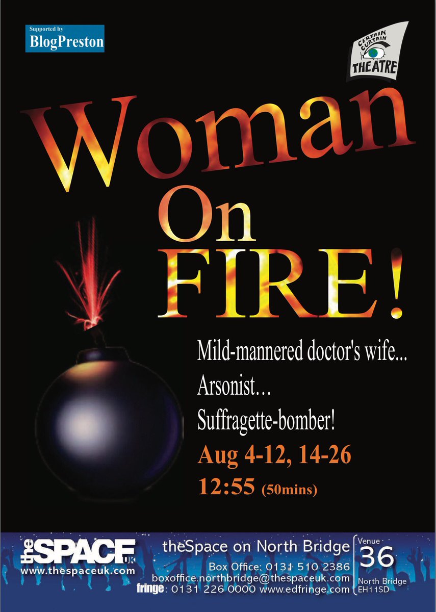 <a href="/SpottedEdFringe/">Spotted Ed Fringe</a> #3wordsummary of #WomanOnFire Dazzling Daring Deeds