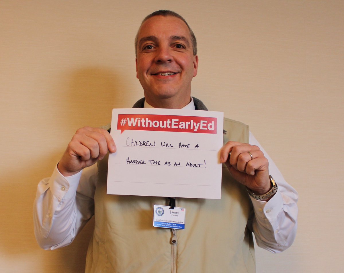 FightCrime's tweet photo. #WithoutEarlyEd kids have a harder time as an adult, says Chief Toman of @FightCrime Maine. https://t.co/ucQBeBfL5f