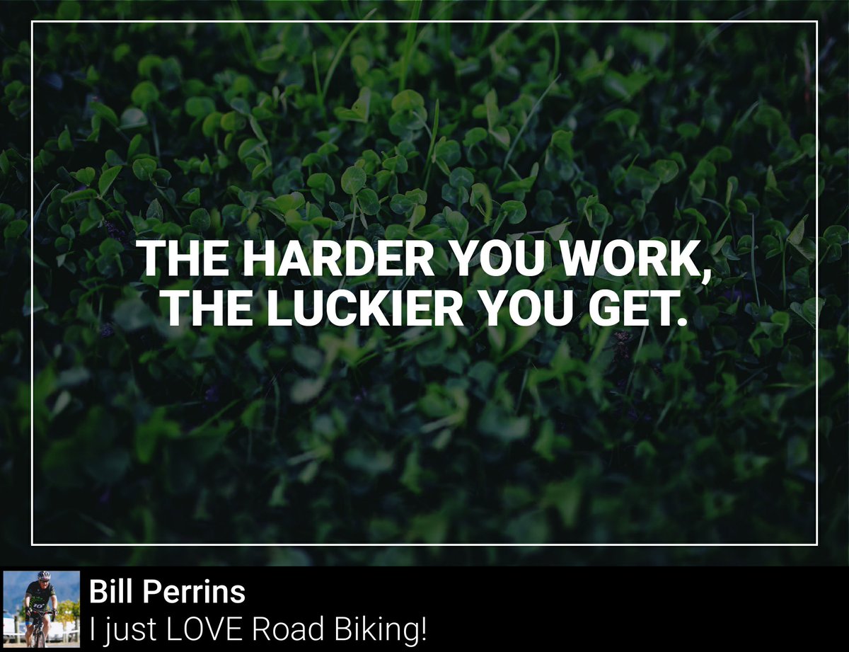 BillperrBill's tweet photo. Luck never runs out unless you've given up.
#NeverGiveUp https://t.co/NZgAV2xdef