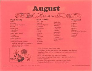 New blog alert from Common Ground #Garden: August Planting Calendar ift.tt/2vybQsr