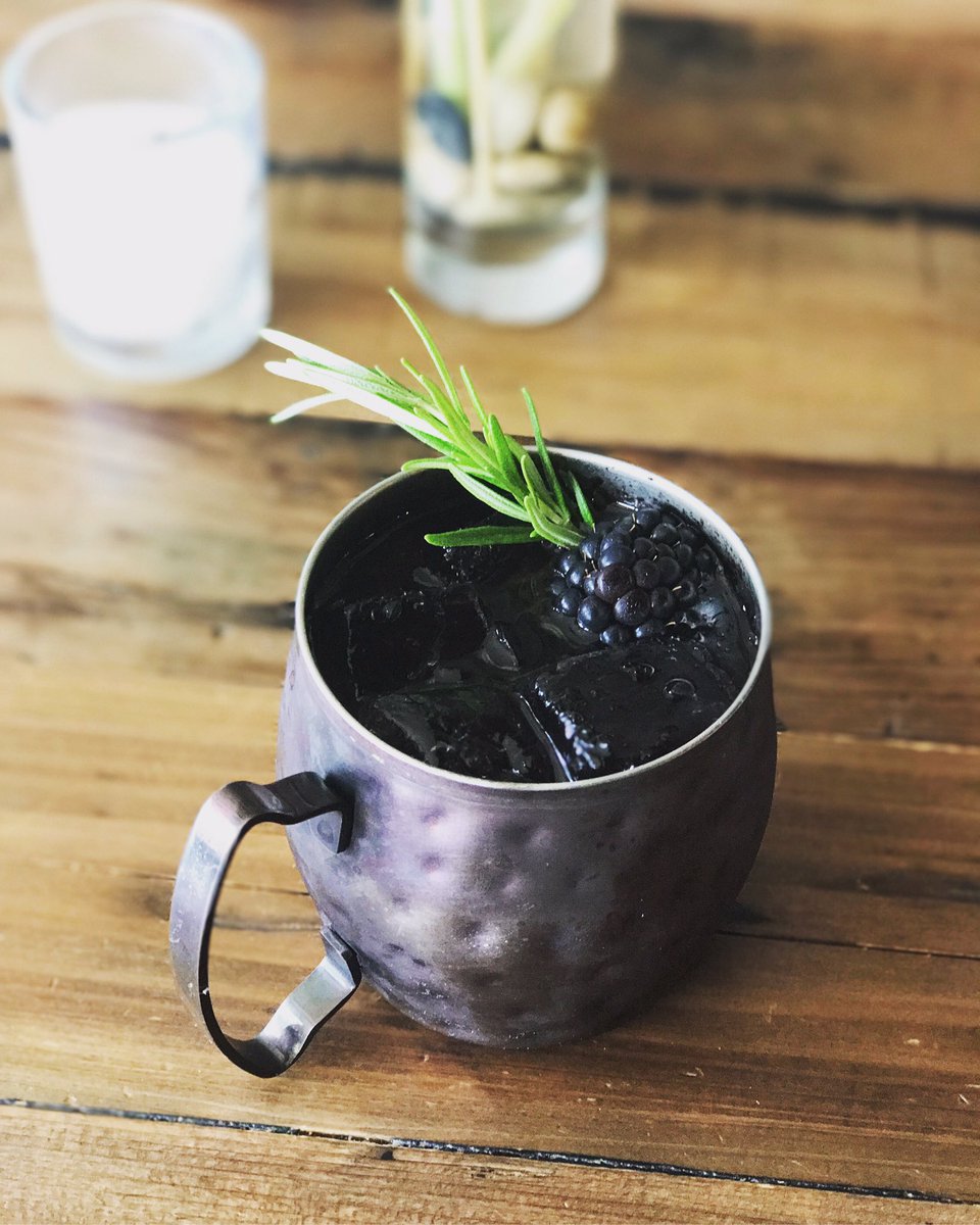 A new way to cool off:
Eastern Washington Mule
Blue Spirits rum, lime, agave nectar, blackberries, rosemary, ginger beer