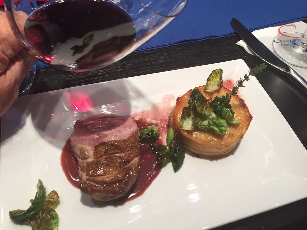 WinelineMedia's tweet image. Pan seared duck breast served with Domaine De La Ganse Vacqueyras 2012 from the Rhone Valley... wow! #wine, #gowinecom1, #food&amp;amp;swine