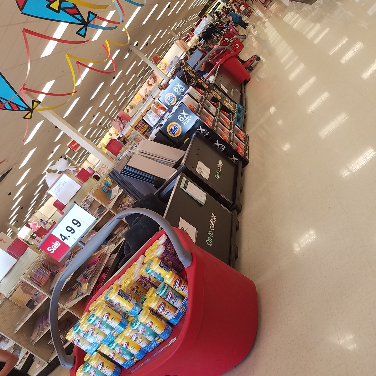 Bring it on Back to College and Driving Sales. 2nd time filling up this hand basket today! <a href="/ktmhill01/">katie russo</a> <a href="/eric_harned/">Eric</a>